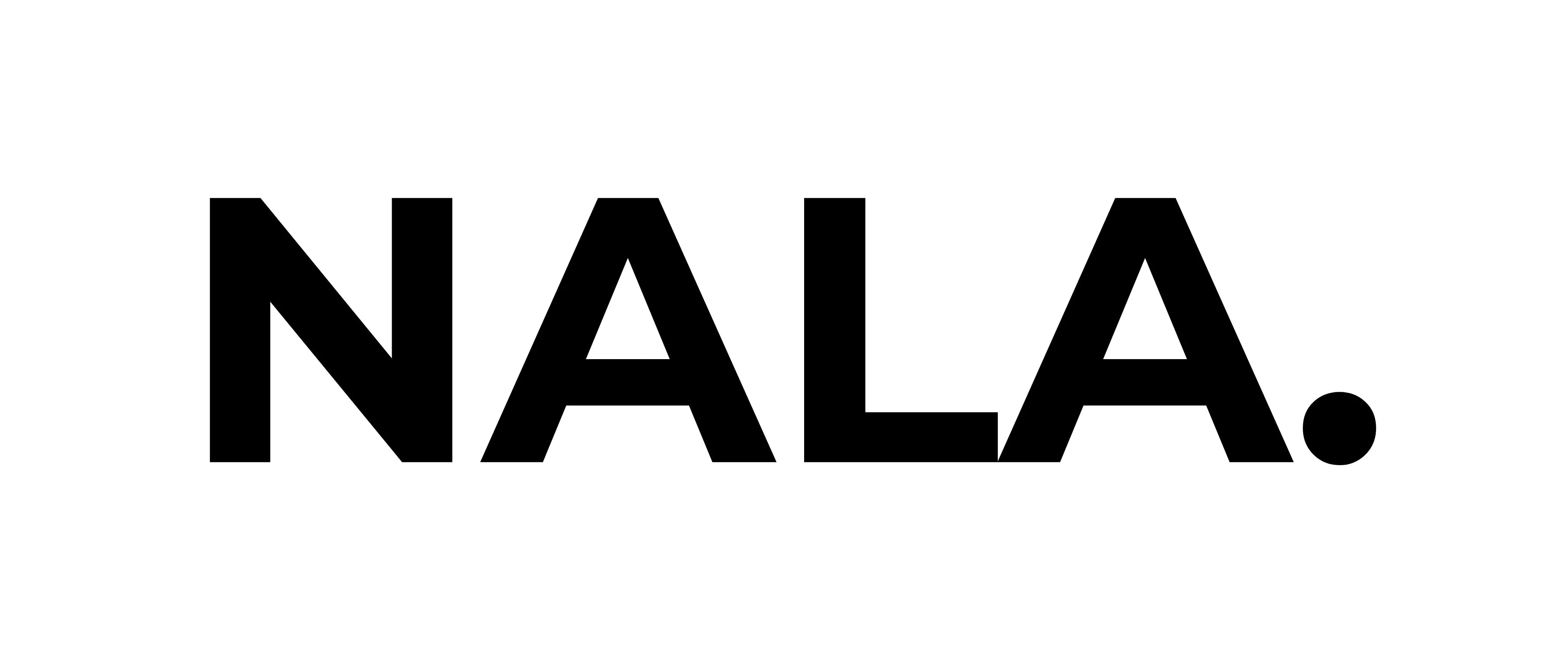 Black 'NALA.' logo on a white background