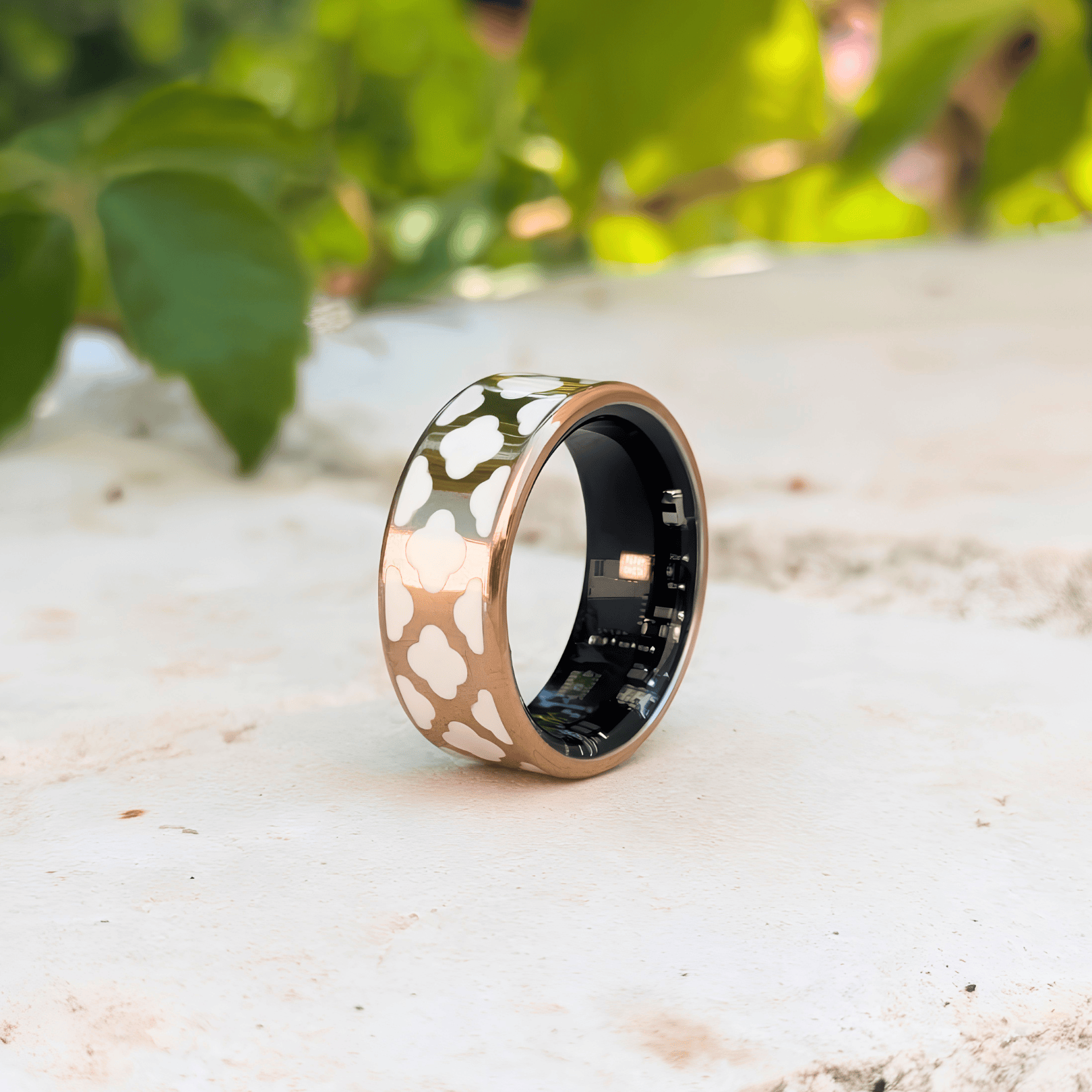 NALA Rings Ring Gold Lattice Effect Smart Ring fashion smart rings stylish smart rings